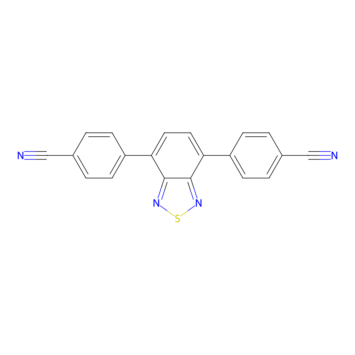 4,7-Bis(4-cyanophenyl)-2,1,3-benzothiadiazole molecular structure, CAS 867349-78-8