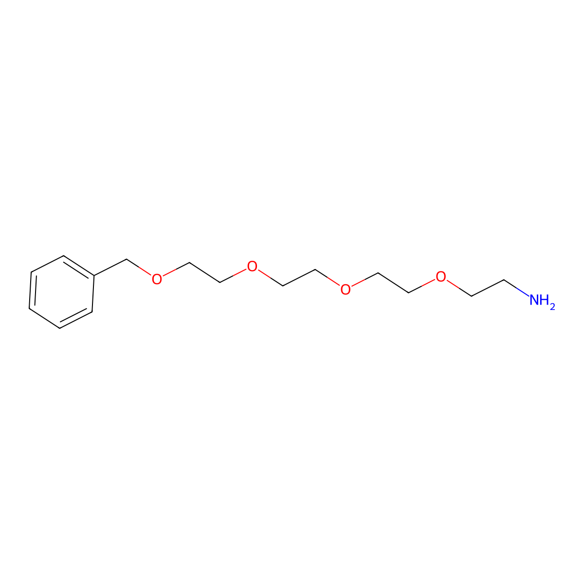 1-Phenyl-2,5,8,11-tetraoxatridecan-13-amine molecular structure, CAS 86770-76-5