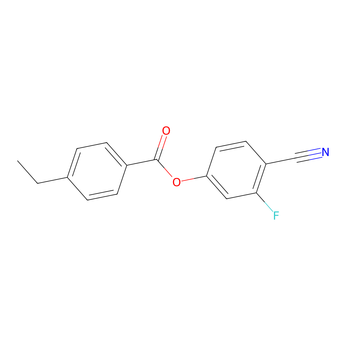 4-Cyano-3-fluorophenyl 4-Ethylbenzoate molecular structure, CAS 86776-50-3
