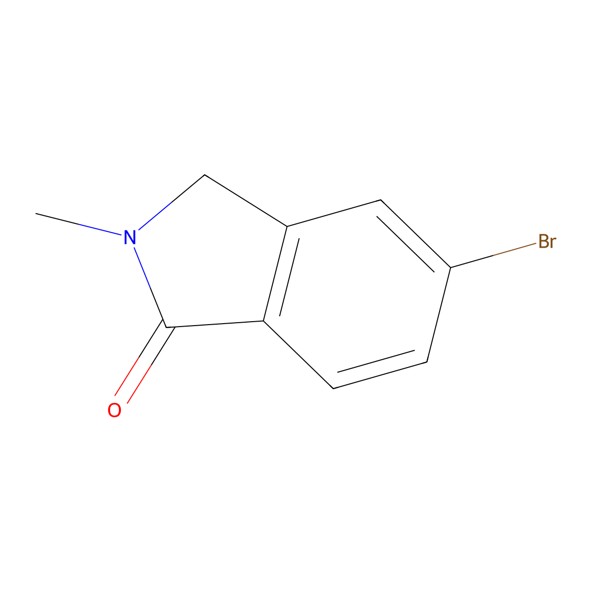 5-Bromo-2-methyl-2,3-dihydro-1H-isoindol-1-one molecular structure, CAS 868066-91-5