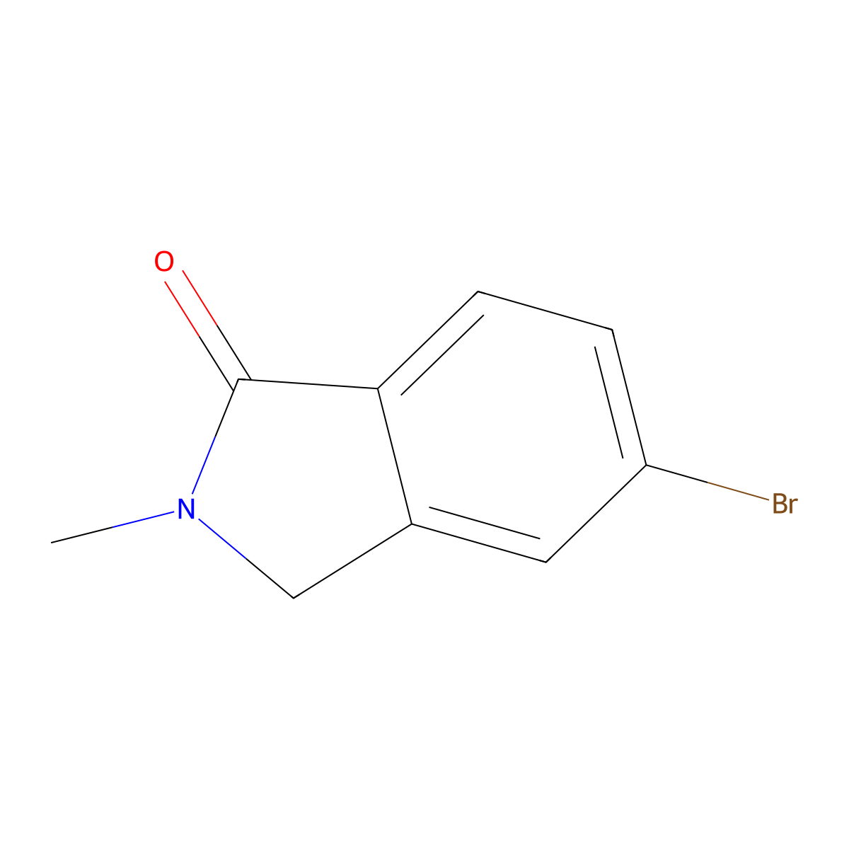 5-Bromo-2-methyl-2,3-dihydro-1H-isoindol-1-one molecular structure, CAS 868066-91-5