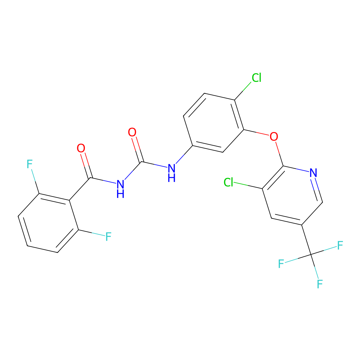 Fluazuron molecular structure, CAS 86811-58-7