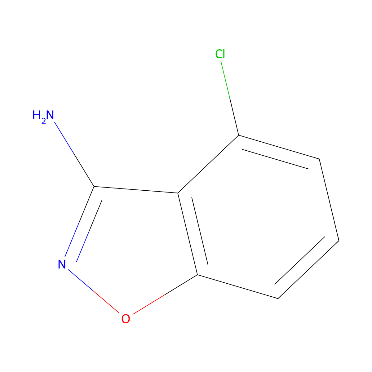 4-Chloro-1,2-benzoxazol-3-amine molecular structure, CAS 868271-15-2