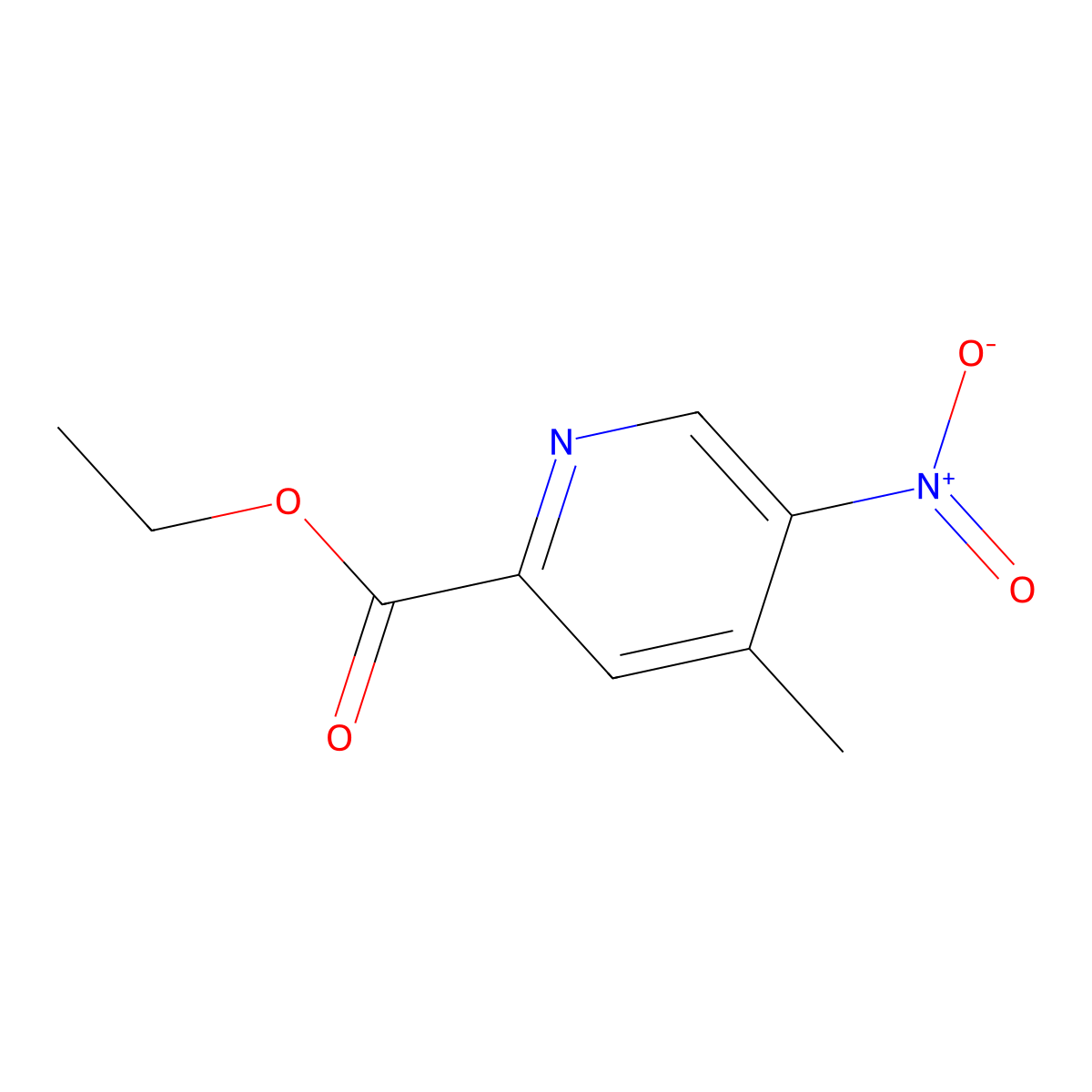 Ethyl 4-methyl-5-nitropicolinate molecular structure, CAS 868551-26-2