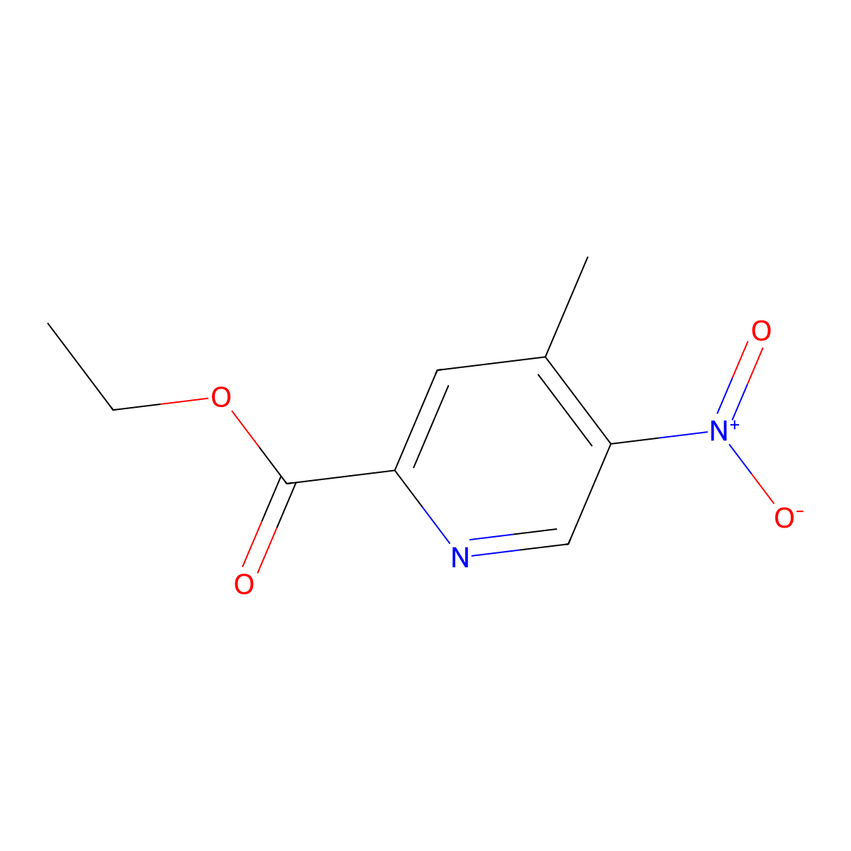 Ethyl 4-methyl-5-nitropicolinate molecular structure, CAS 868551-26-2