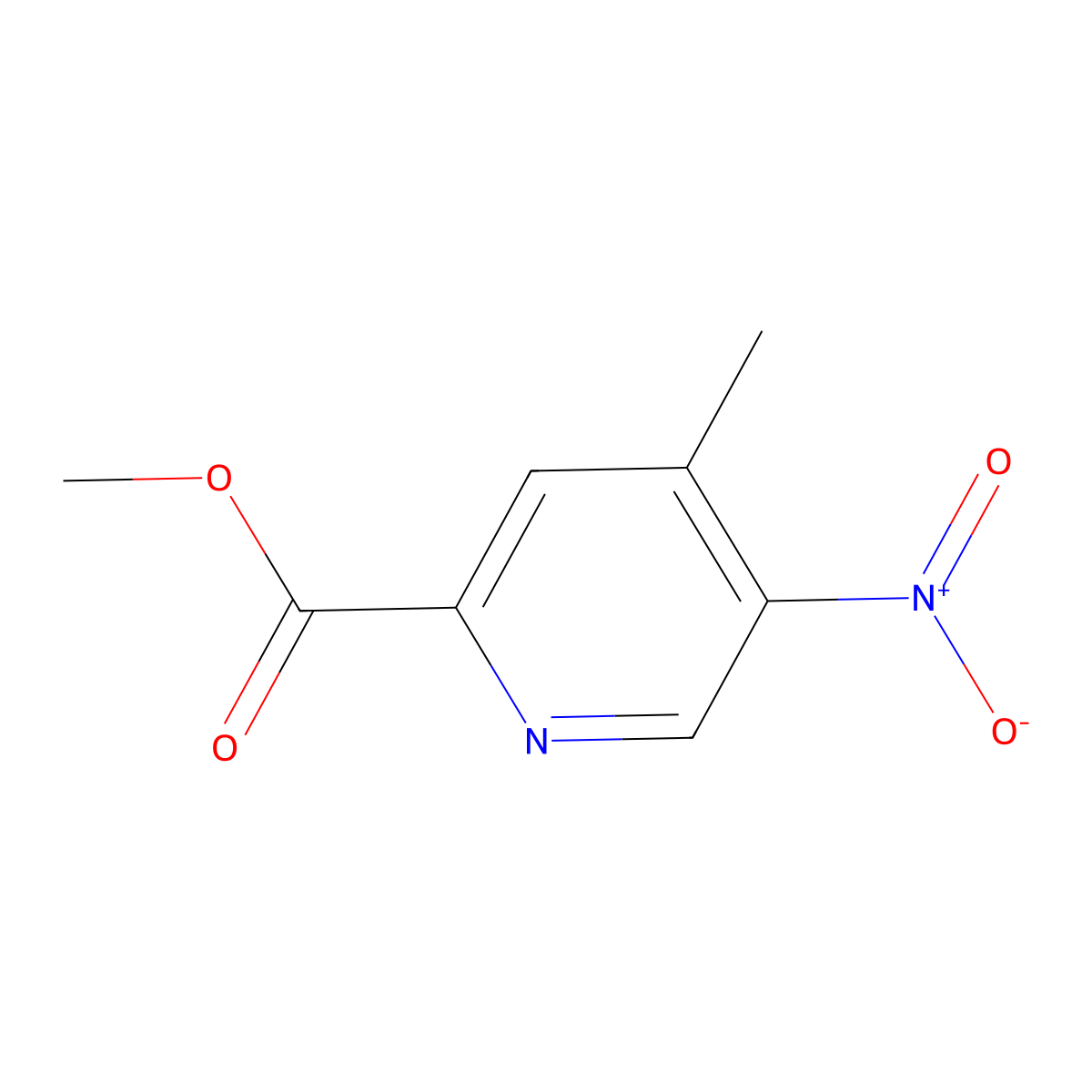 Methyl 4-methyl-5-nitropyridine-2-carboxylate molecular structure, CAS 868551-30-8