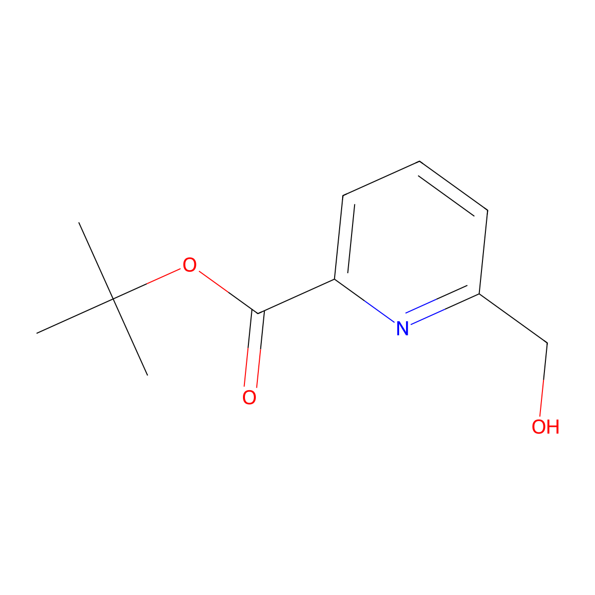 tert-Butyl 6-(hydroxymethyl)picolinate molecular structure, CAS 868769-75-9