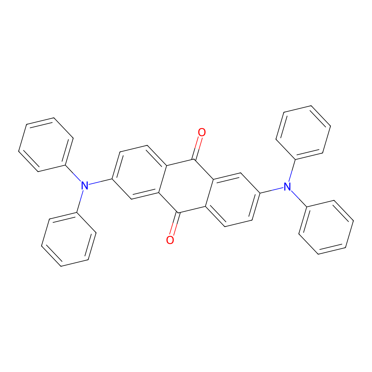 2,6-Bis(diphenylamino)anthracene-9,10-dione molecular structure, CAS 868850-50-4