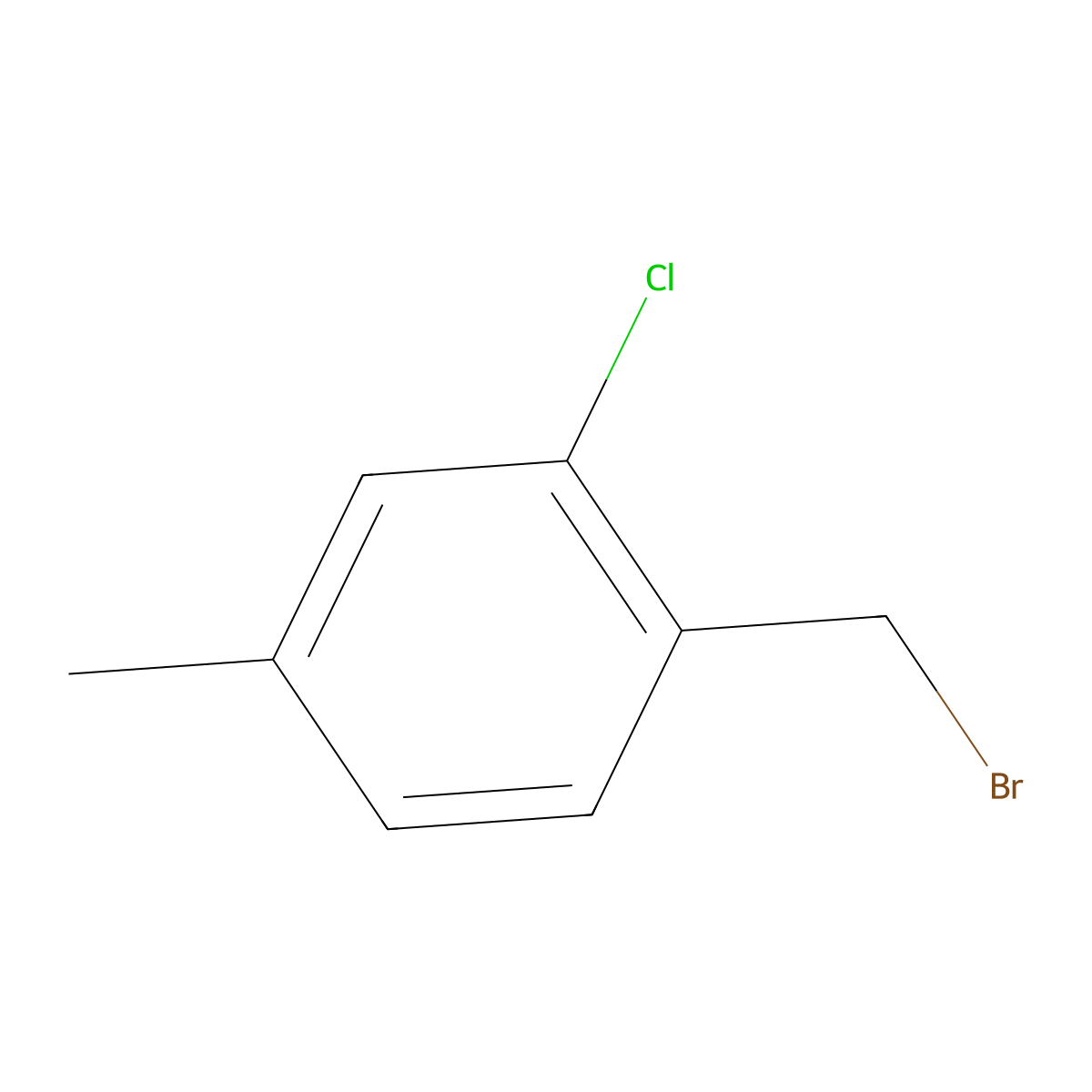 1-(Bromomethyl)-2-chloro-4-methylbenzene molecular structure, CAS 868860-20-2