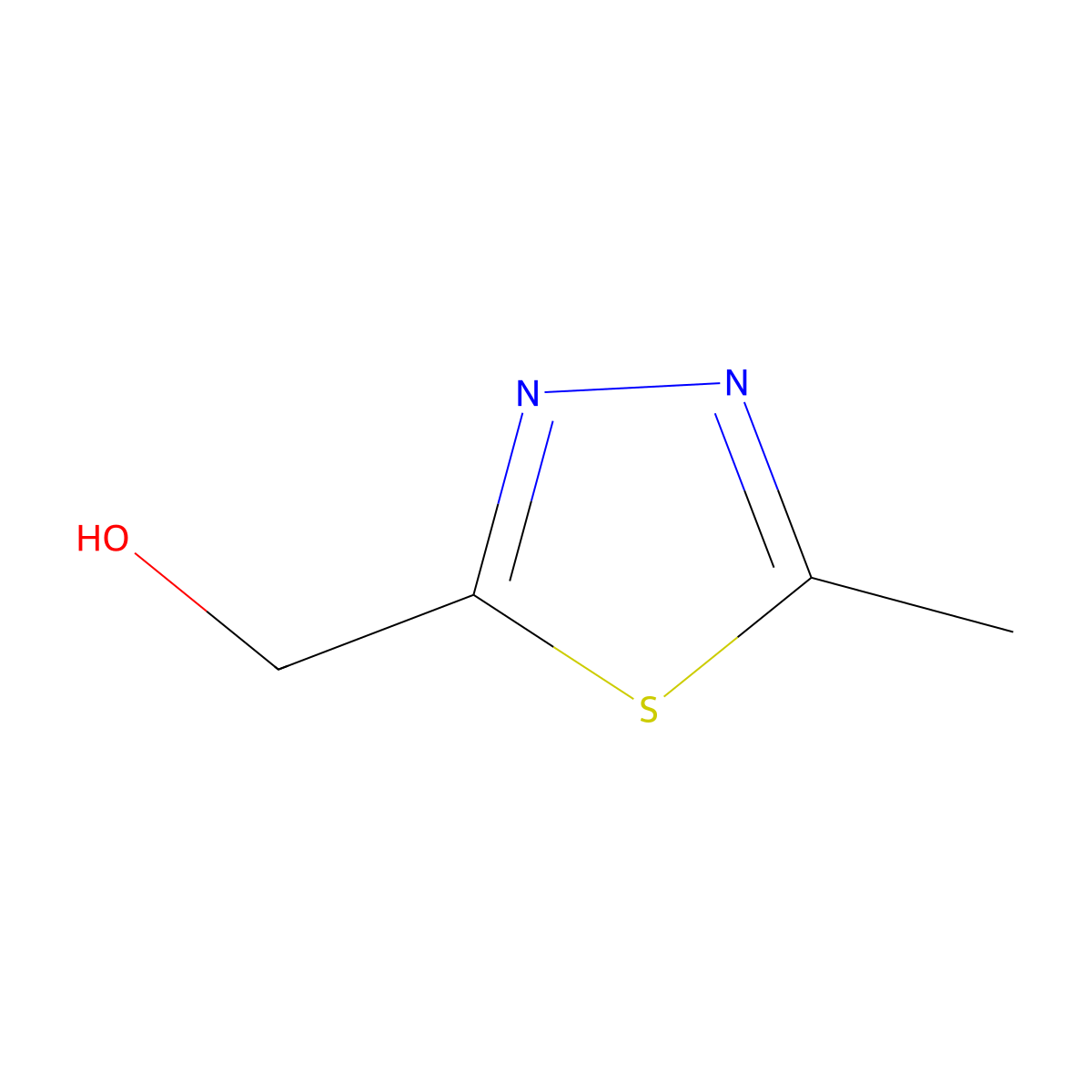 (5-Methyl-1,3,4-thiadiazol-2-yl)methanol molecular structure, CAS 869108-51-0