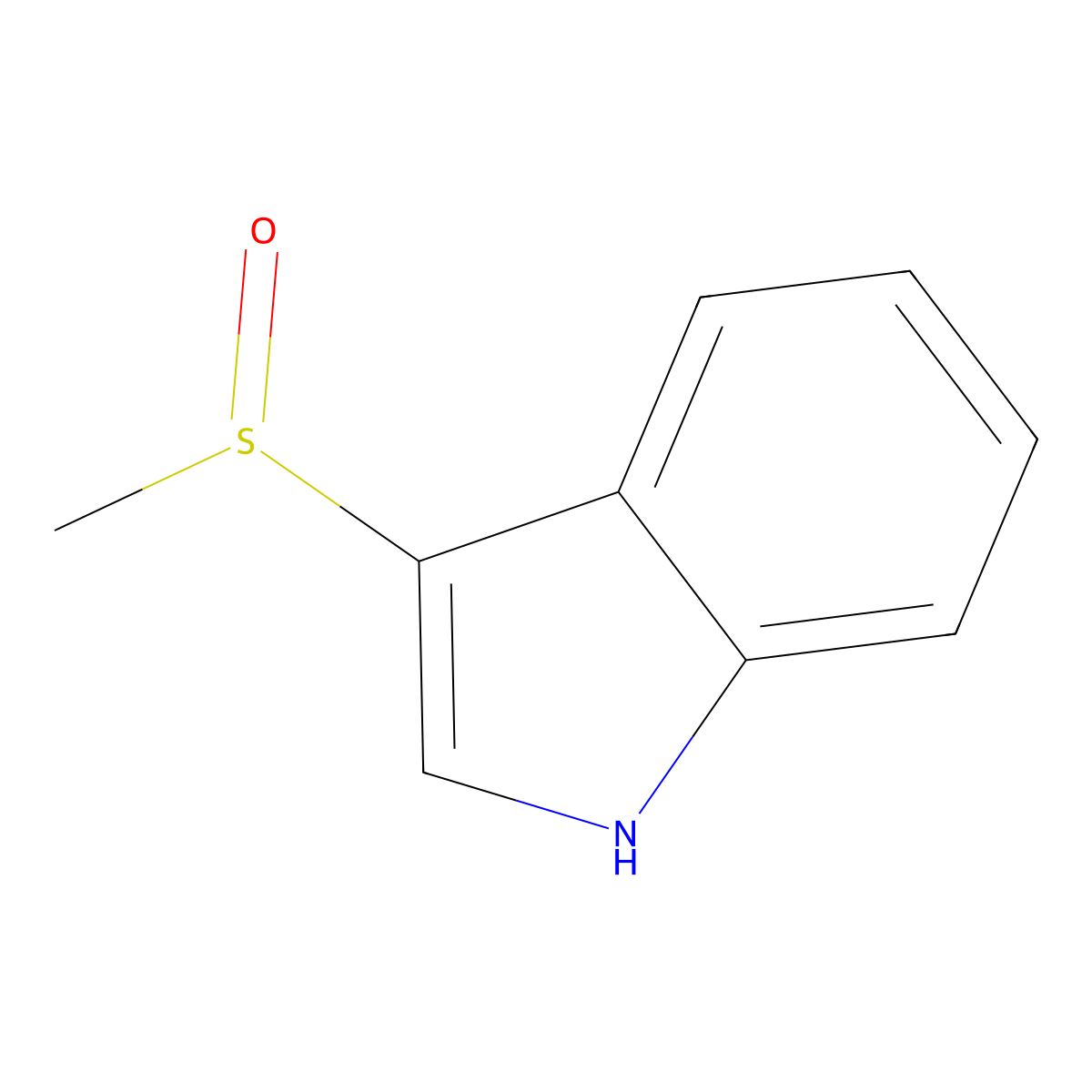 3-(Methylsulfinyl)-1H-indole molecular structure, CAS 86925-06-6
