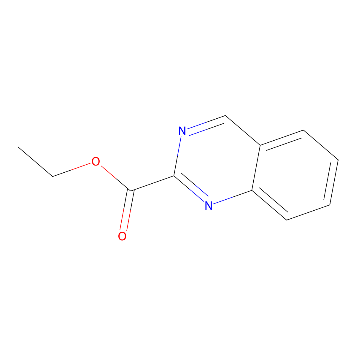 Ethyl quinazoline-2-carboxylate molecular structure, CAS 869299-42-3