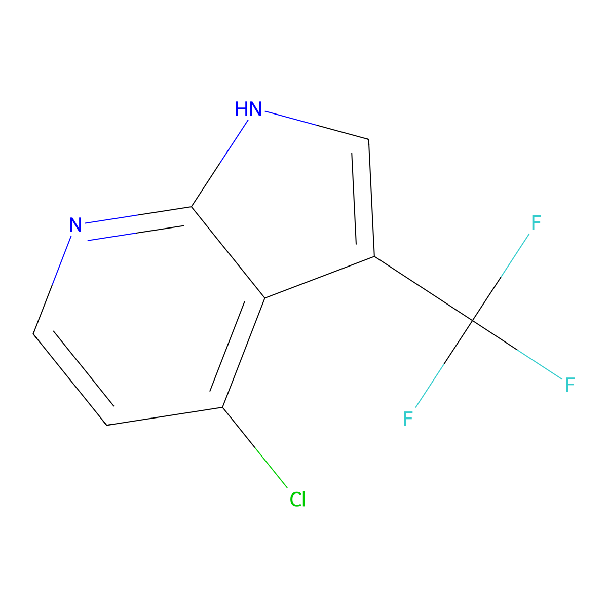 4-Chloro-3-(trifluoromethyl)-1H-pyrrolo[2,3-b]pyridine molecular structure, CAS 869335-75-1
