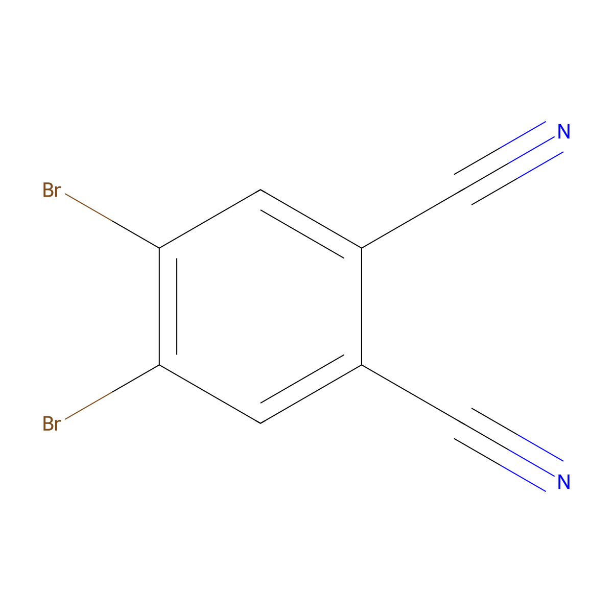 4,5-Dibromobenzene-1,2-dicarbonitrile molecular structure, CAS 86938-64-9