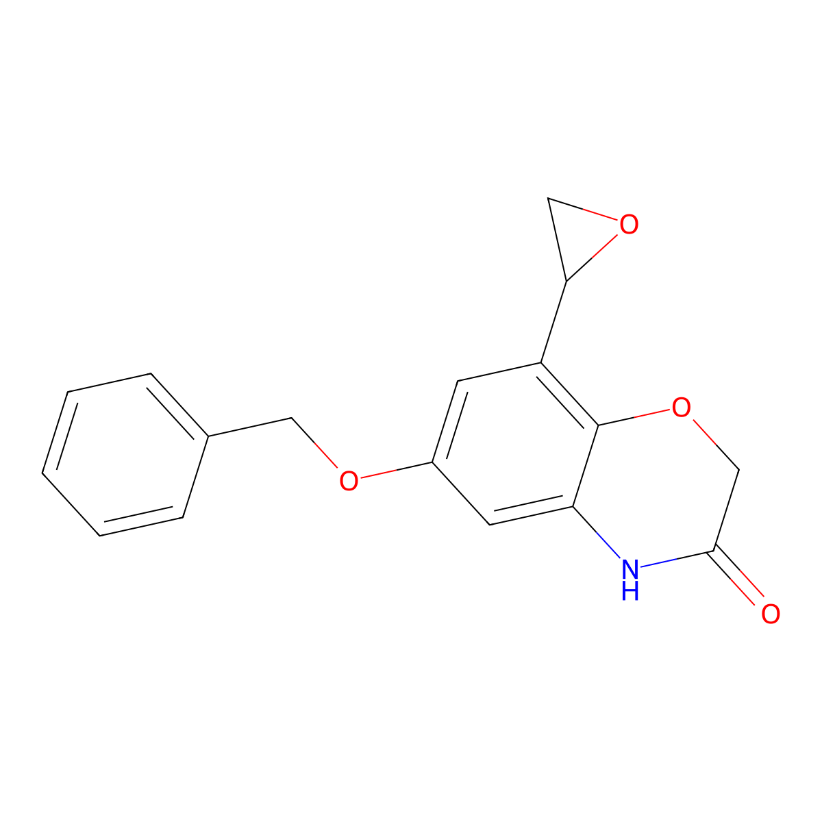 8-[(2R)-2-Oxiranyl]-6-(phenylmethoxy)-2H-1,4-benzoxazin-3(4H)-one molecular structure, CAS 869478-12-6