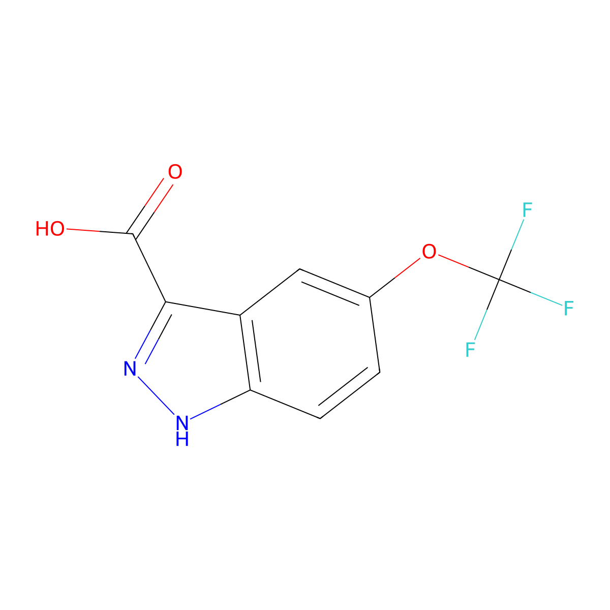 5-(trifluoromethoxy)-1H-indazole-3-carboxylic acid molecular structure, CAS 869782-94-5
