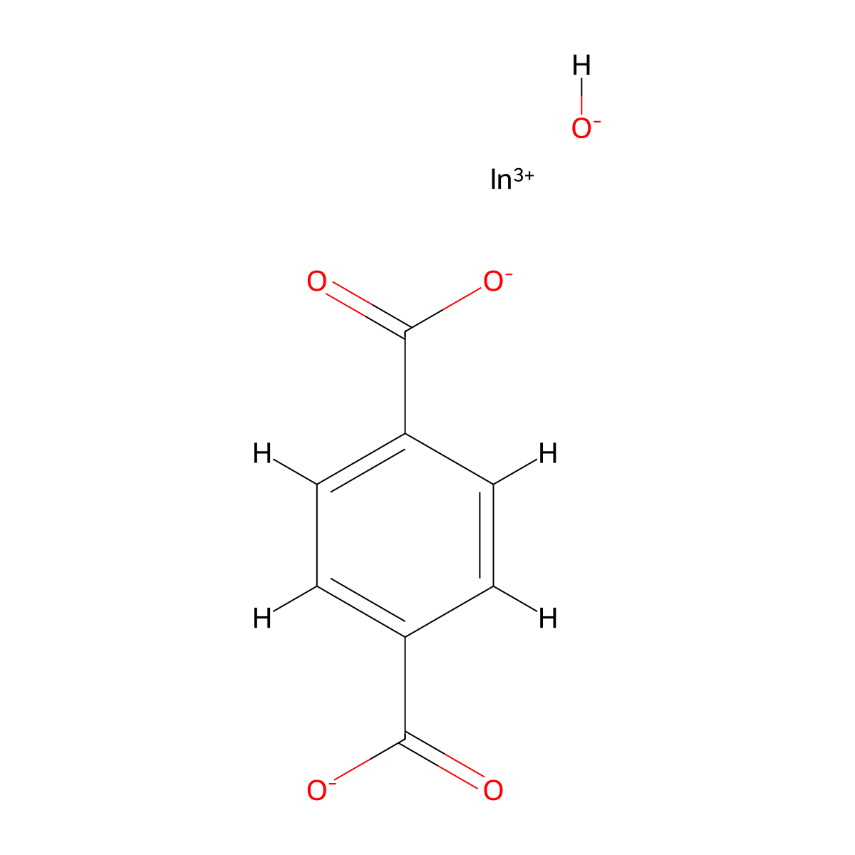 Indium(3+);terephthalate;hydroxide molecular structure, CAS 869852-46-0