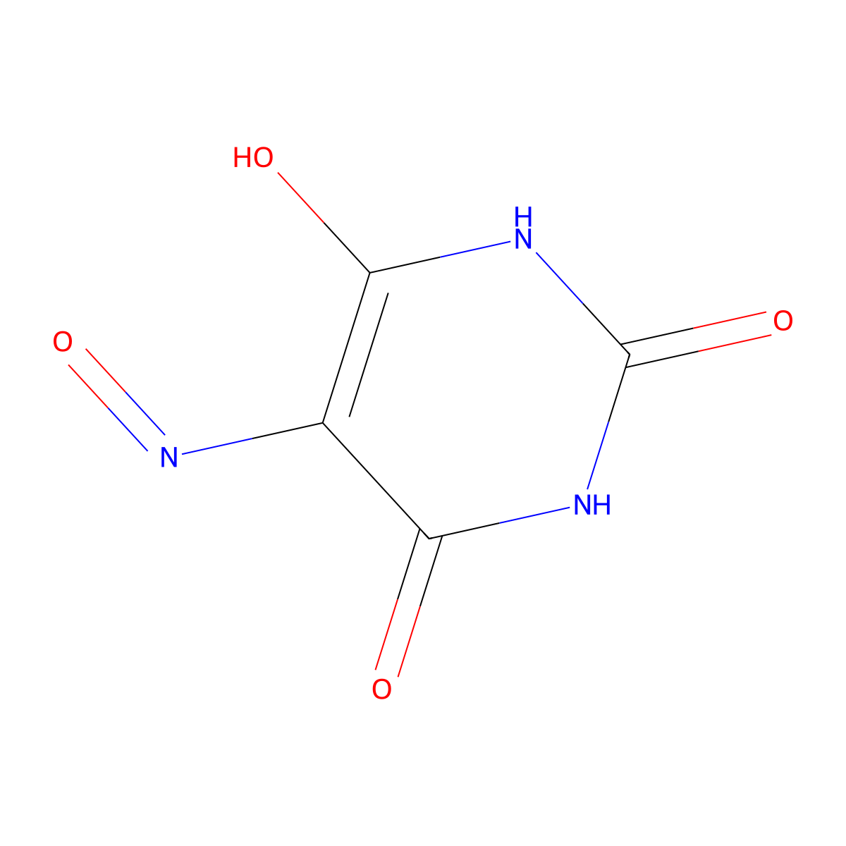 Violuric acid molecular structure, CAS 87-39-8