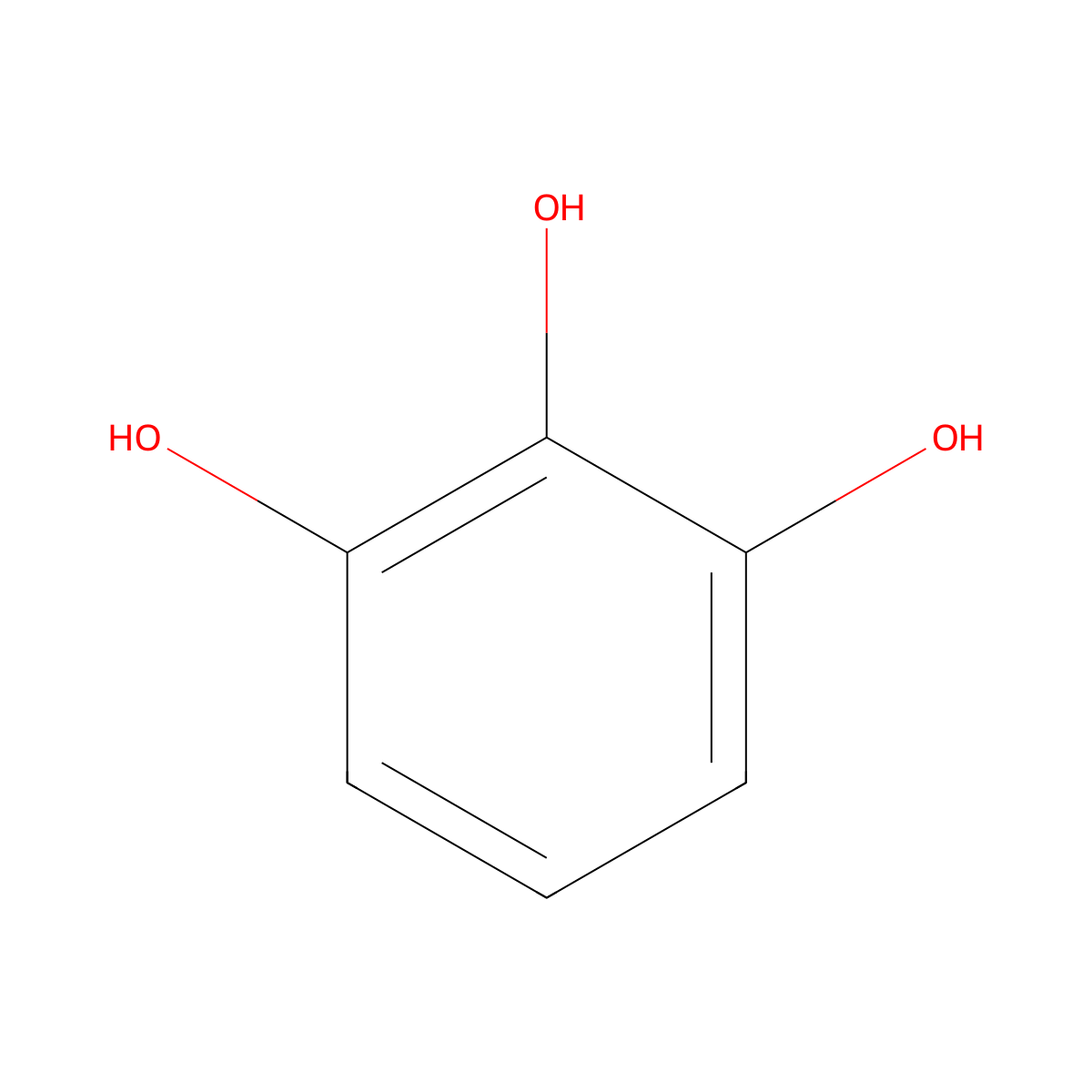 Pyrogallol molecular structure, CAS 87-66-1