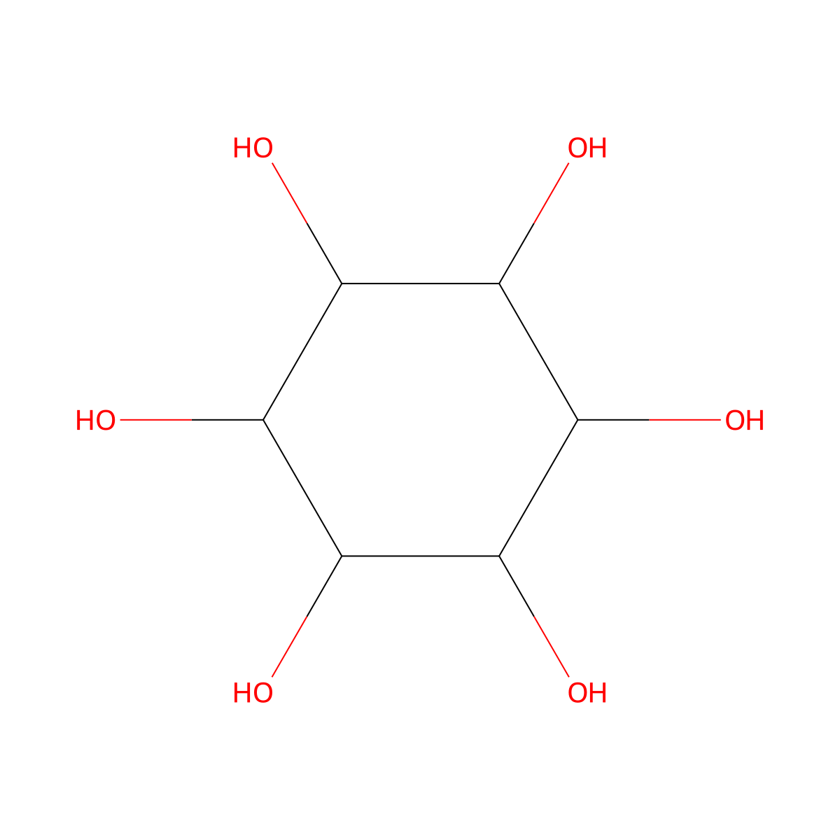 An inositol molecular structure, CAS 87-89-8