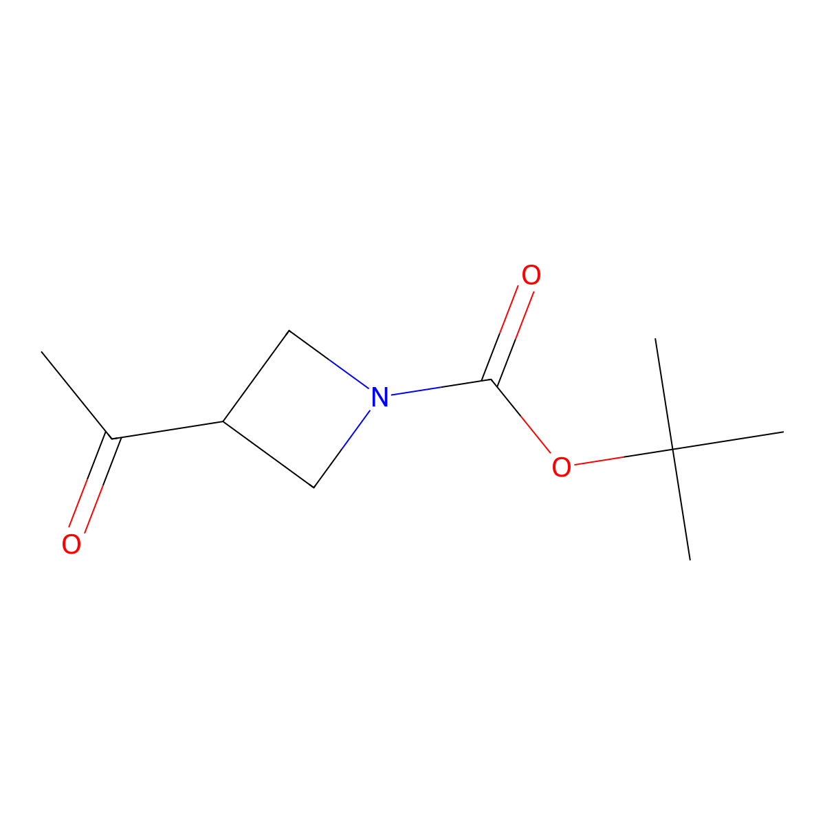tert-Butyl 3-acetylazetidine-1-carboxylate molecular structure, CAS 870089-49-9