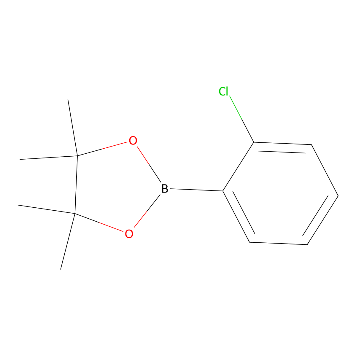 2-(2-Chlorophenyl)-4,4,5,5-tetramethyl-1,3,2-dioxaborolane molecular structure, CAS 870195-94-1