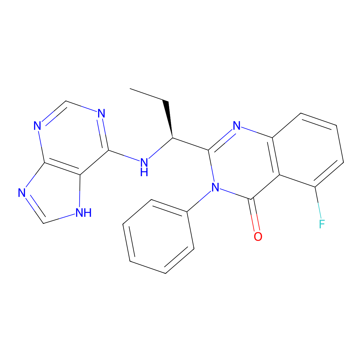 Idelalisib molecular structure, CAS 870281-82-6