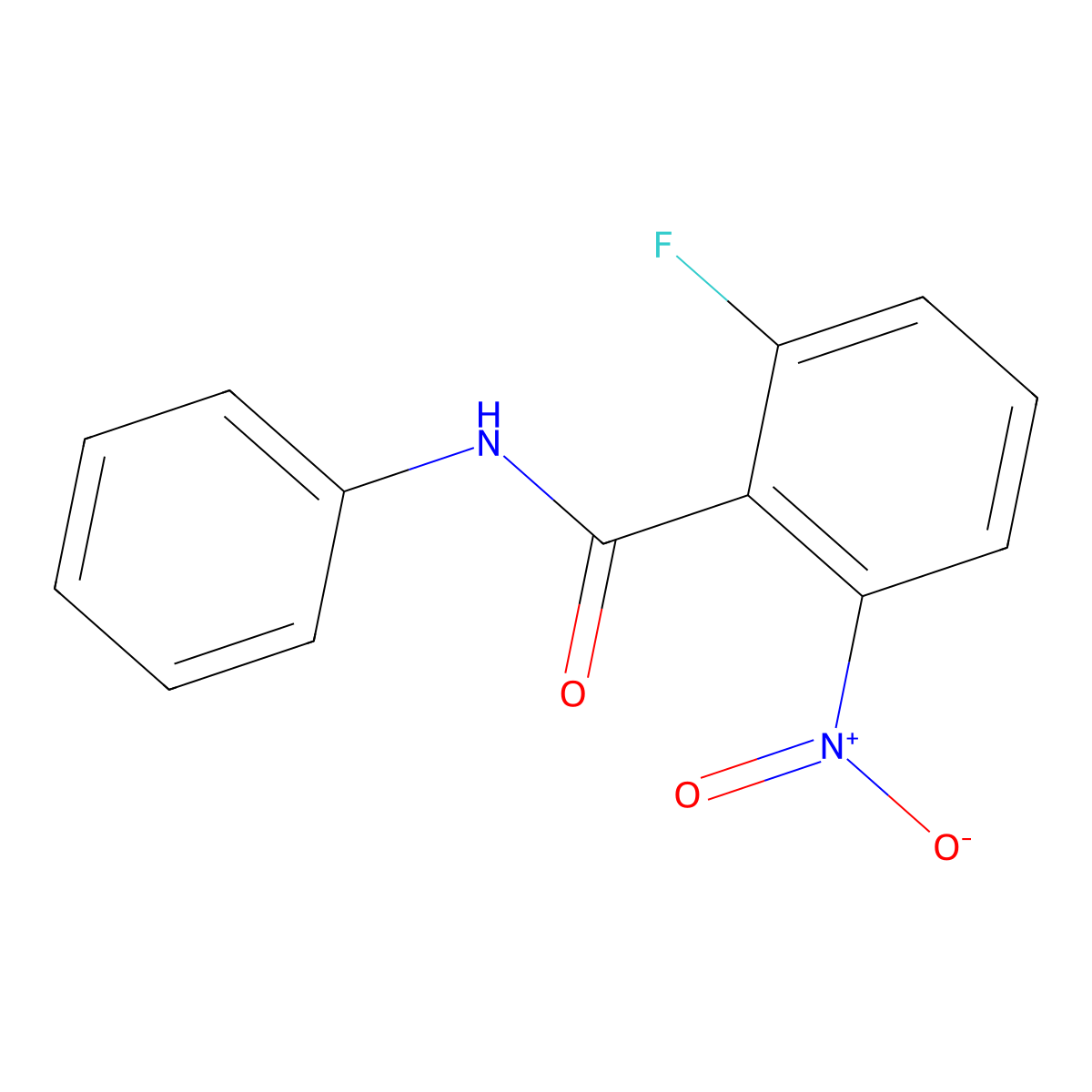 2-fluoro-6-nitro-N-phenylbenzamide molecular structure, CAS 870281-83-7