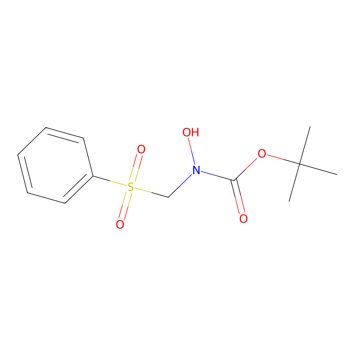 tert-butyl N-[(benzenesulfonyl)methyl]-N-hydroxycarbamate molecular structure, CAS 870300-76-8