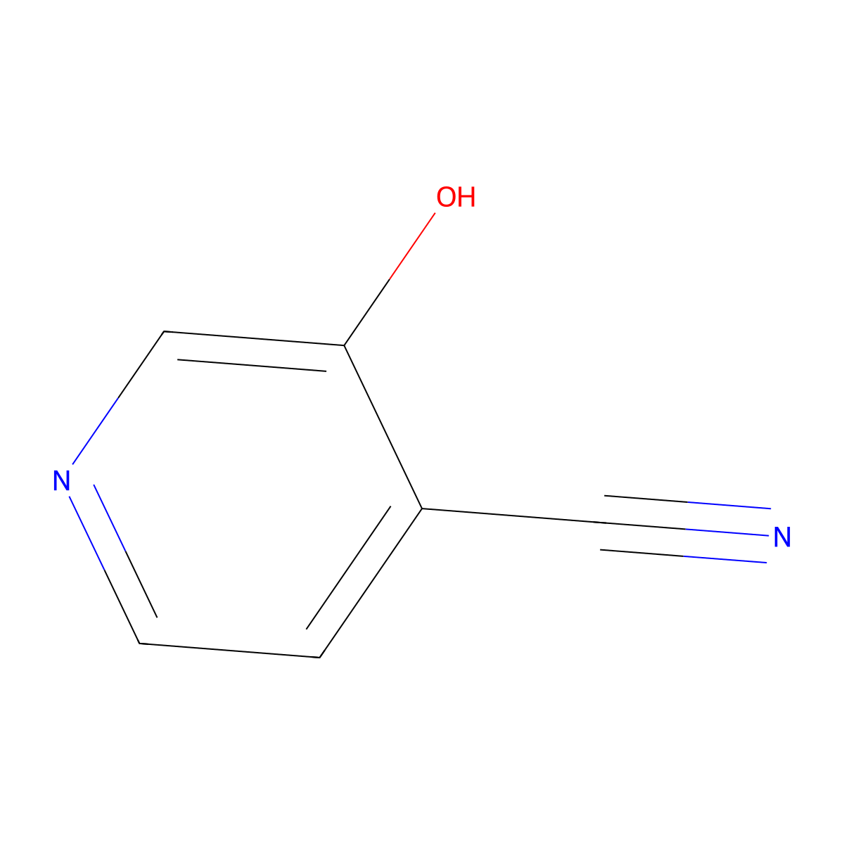 3-Hydroxypyridine-4-carbonitrile molecular structure, CAS 87032-82-4