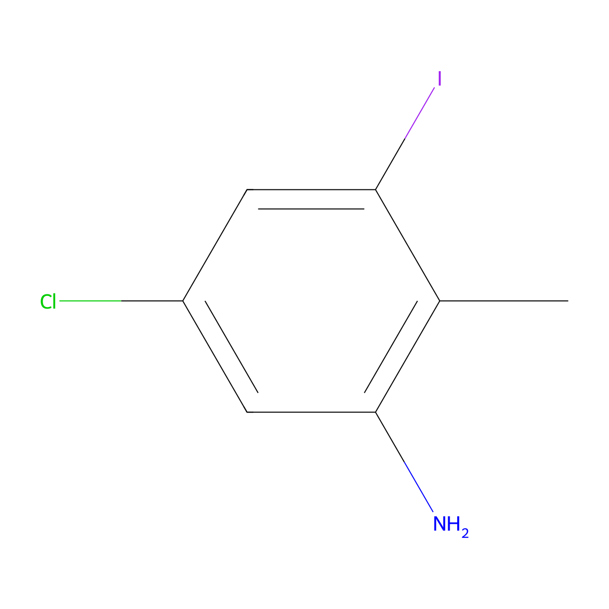 5-Chloro-3-iodo-2-methylaniline molecular structure, CAS 870606-29-4