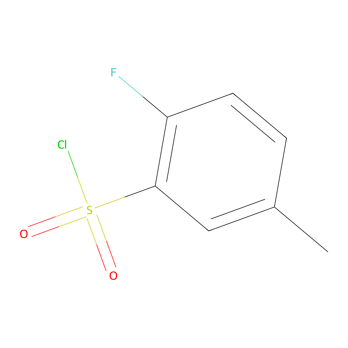 2-Fluoro-5-methylbenzenesulfonyl chloride molecular structure, CAS 870704-14-6