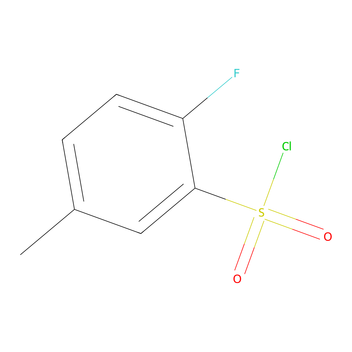 2-Fluoro-5-methylbenzenesulfonyl chloride molecular structure, CAS 870704-14-6