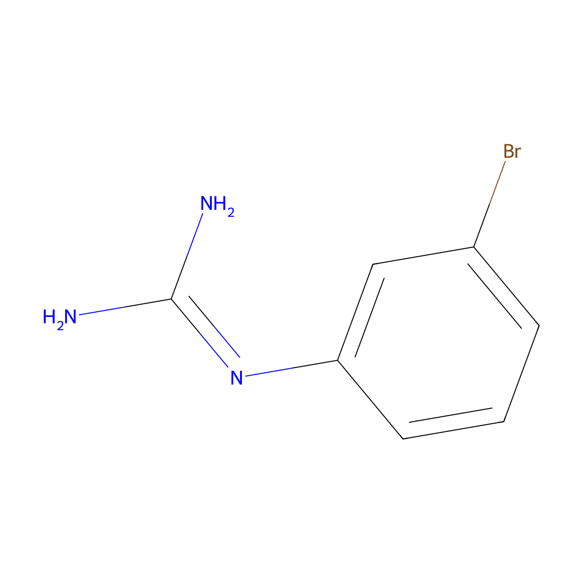 1-(3-Bromophenyl)guanidine molecular structure, CAS 870780-73-7