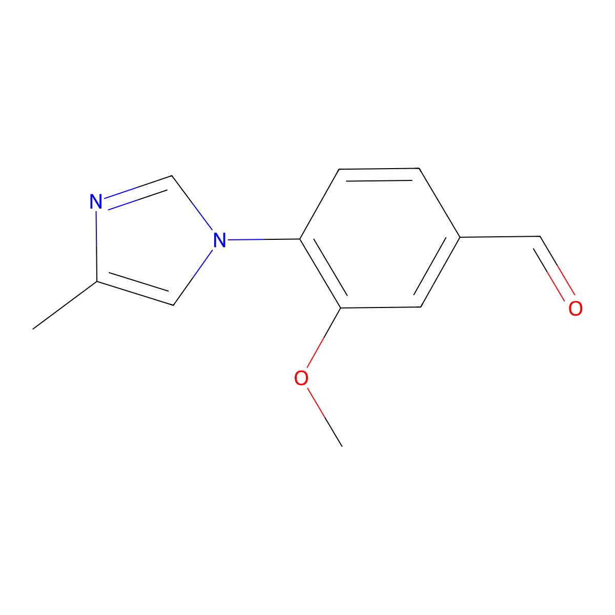 3-methoxy-4-(4-methyl-1H-imidazol-1-yl)benzaldehyde molecular structure, CAS 870837-18-6