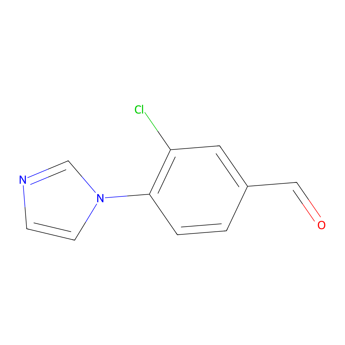 3-Chloro-4-(1H-imidazol-1-YL)benzaldehyde molecular structure, CAS 870837-48-2