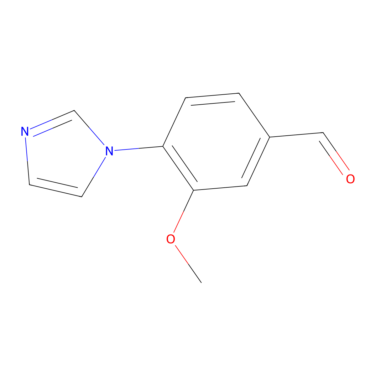 4-(1H-imidazol-1-yl)-3-methoxybenzaldehyde molecular structure, CAS 870837-70-0
