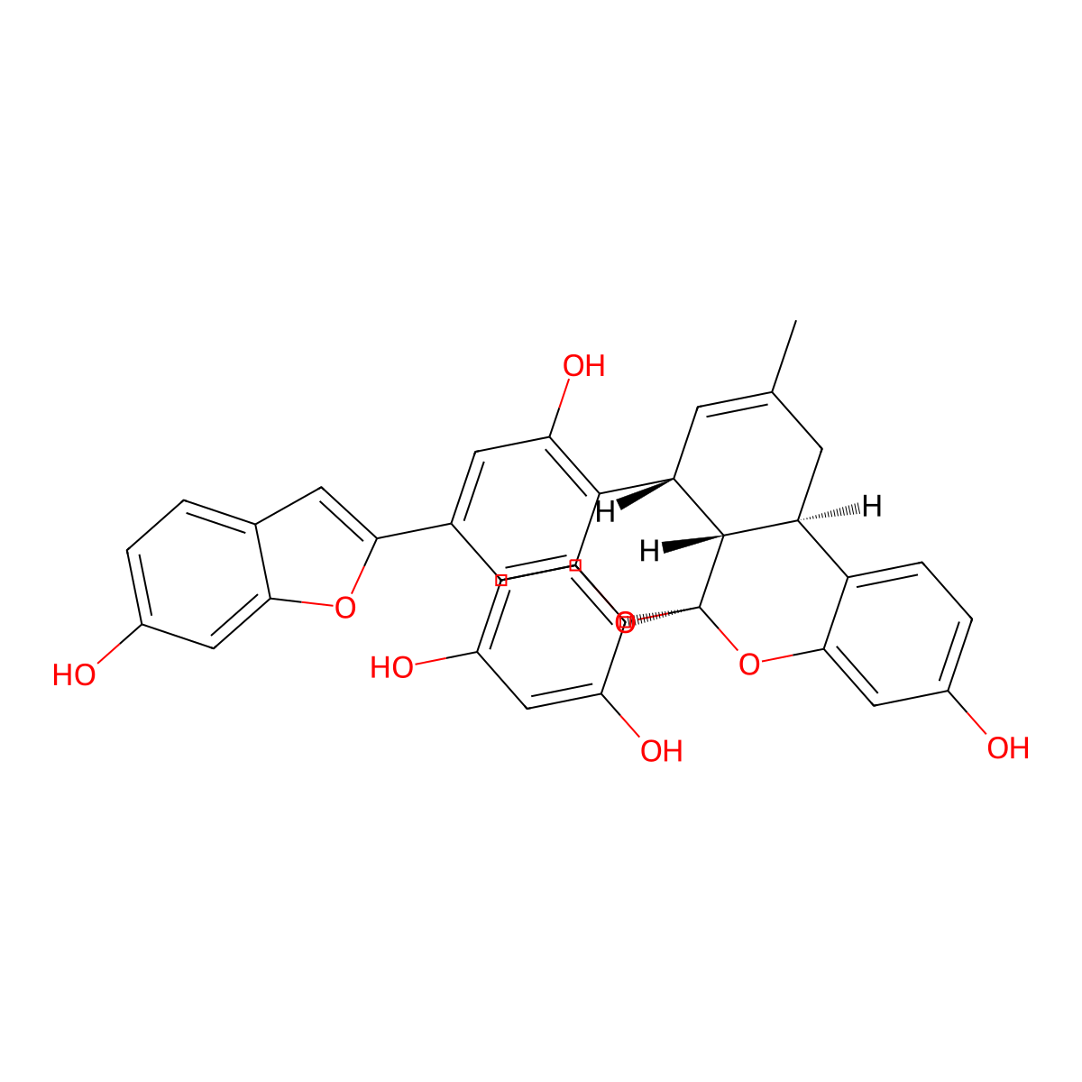 Mulberrofuran G molecular structure, CAS 87085-00-5