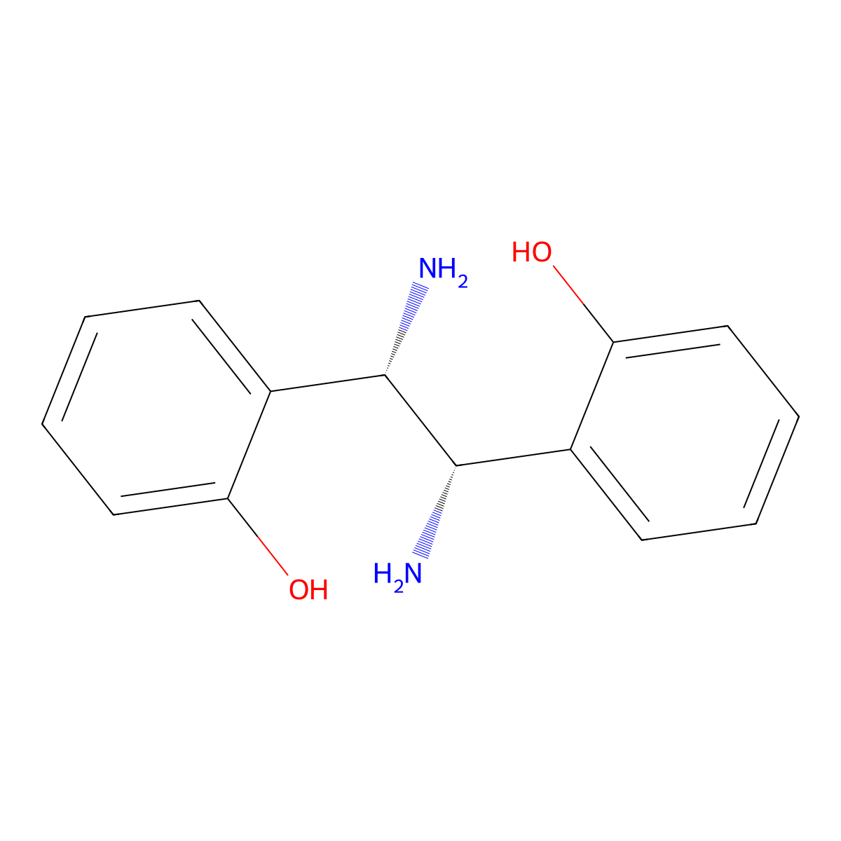 2,2'-((1S,2S)-1,2-Diaminoethane-1,2-diyl)diphenol molecular structure, CAS 870991-68-7