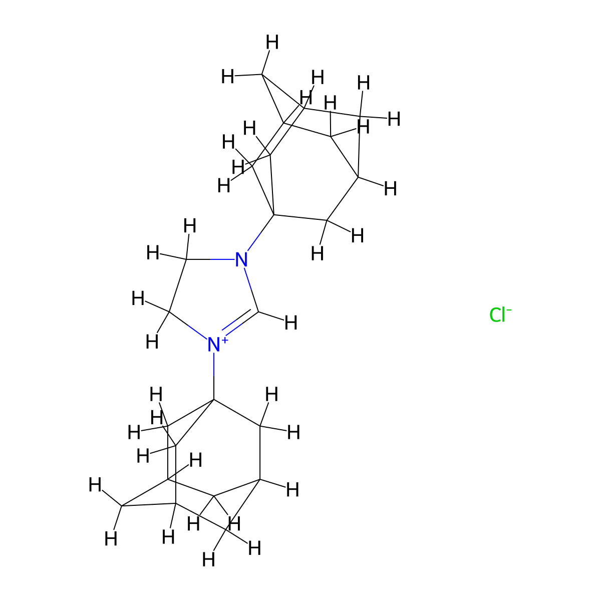 1,3-Di(adamantan-1-yl)-4,5-dihydro-1H-imidazol-3-ium chloride molecular structure, CAS 871126-33-9