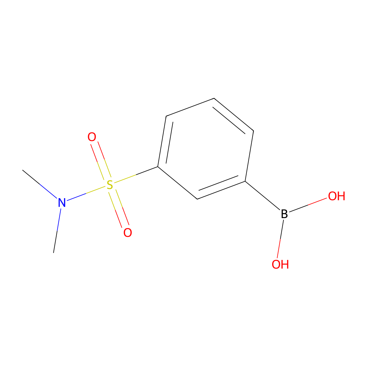 3-(N,N-Dimethylsulphonamido)benzeneboronic acid molecular structure, CAS 871329-59-8
