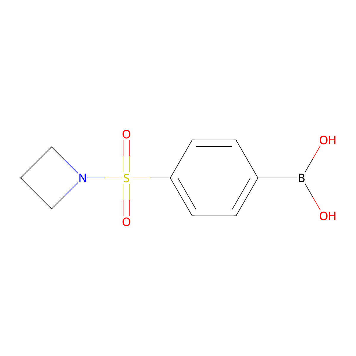 B-(4-(1-Azetidinylsulfonyl)phenyl)boronic acid molecular structure, CAS 871329-68-9