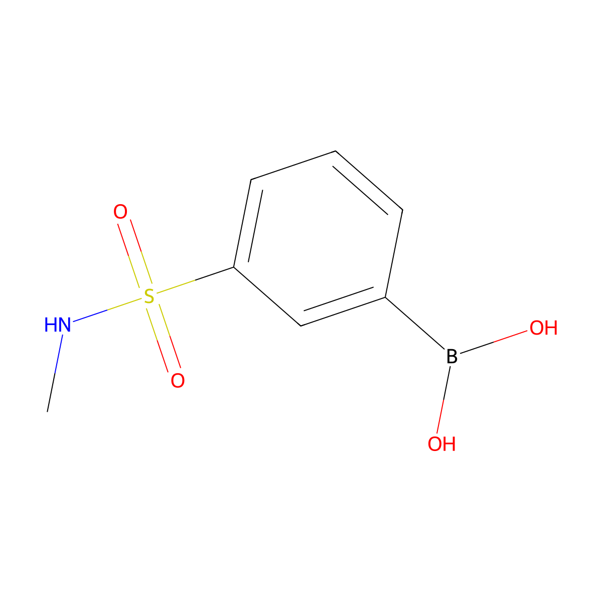 Methyl 3-boronobenzenesulfonamide molecular structure, CAS 871329-75-8
