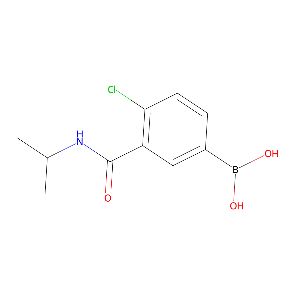 4-Chloro-3-(isopropylcarbamoyl)phenylboronic acid molecular structure, CAS 871332-74-0