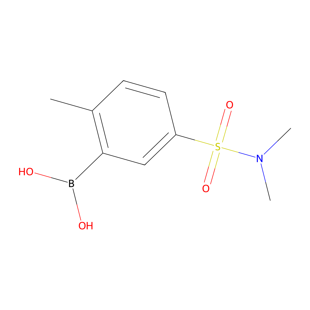 5-(N,N-Dimethylsulphamoyl)-2-methylbenzeneboronic acid molecular structure, CAS 871332-99-9