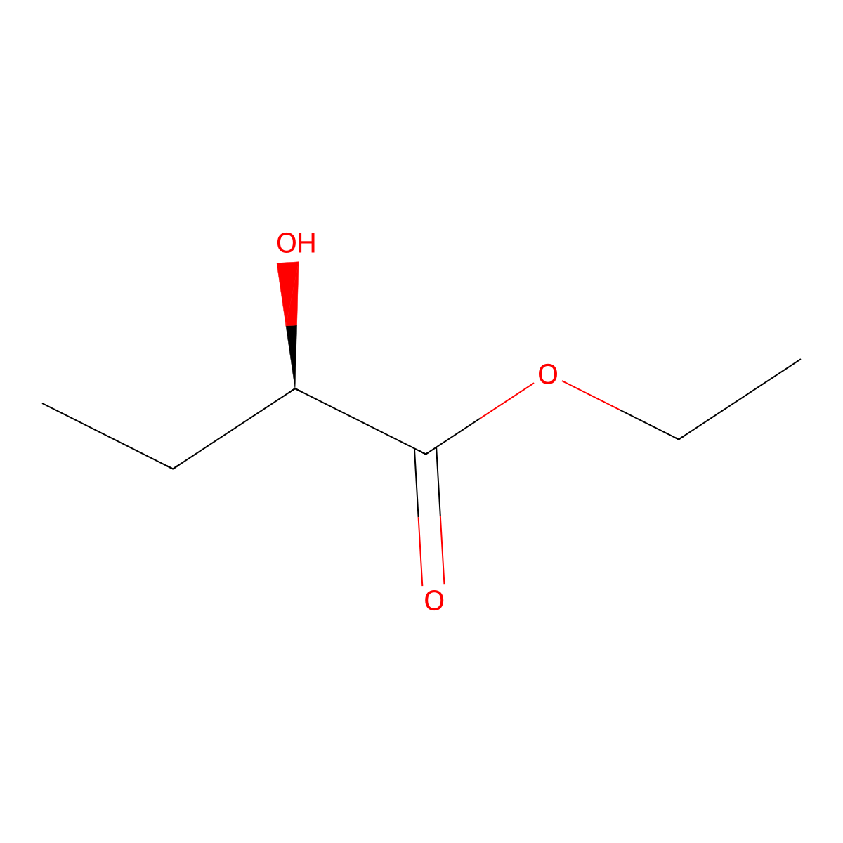 Ethyl (2R)-2-hydroxybutanoate molecular structure, CAS 87172-81-4