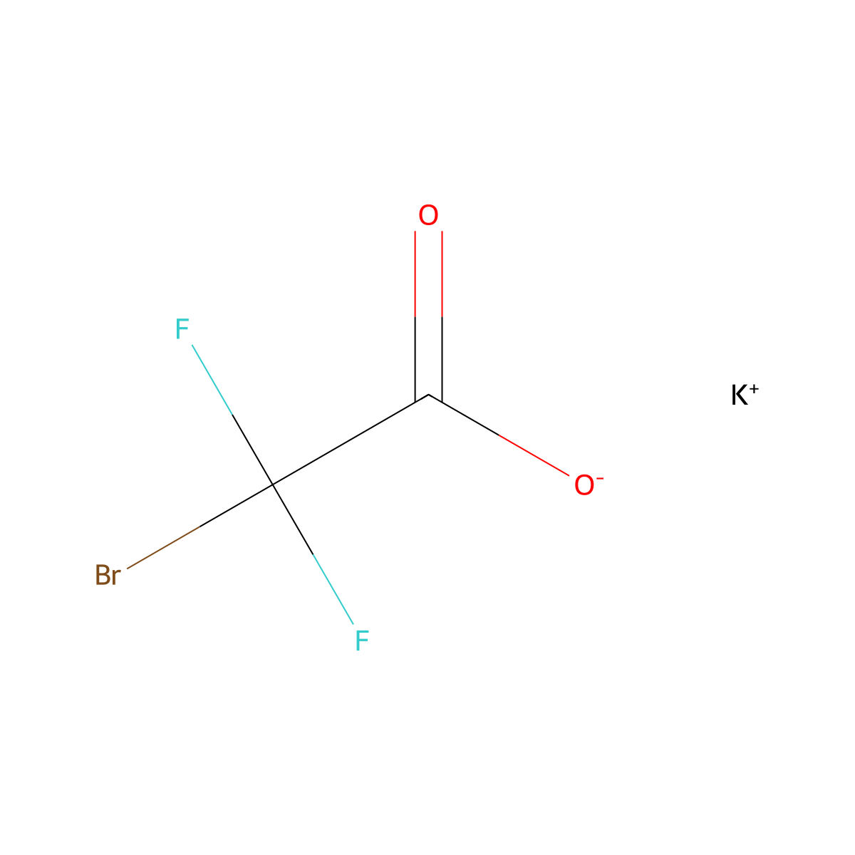 Potassium bromo(difluoro)acetate molecular structure, CAS 87189-16-0