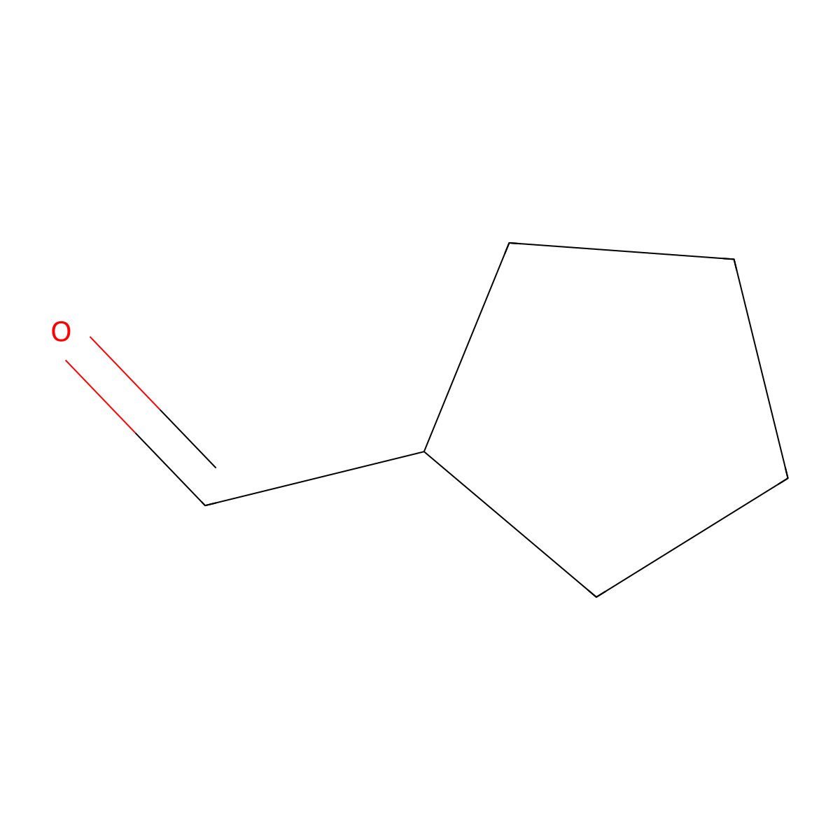 Cyclopentanecarbaldehyde molecular structure, CAS 872-53-7