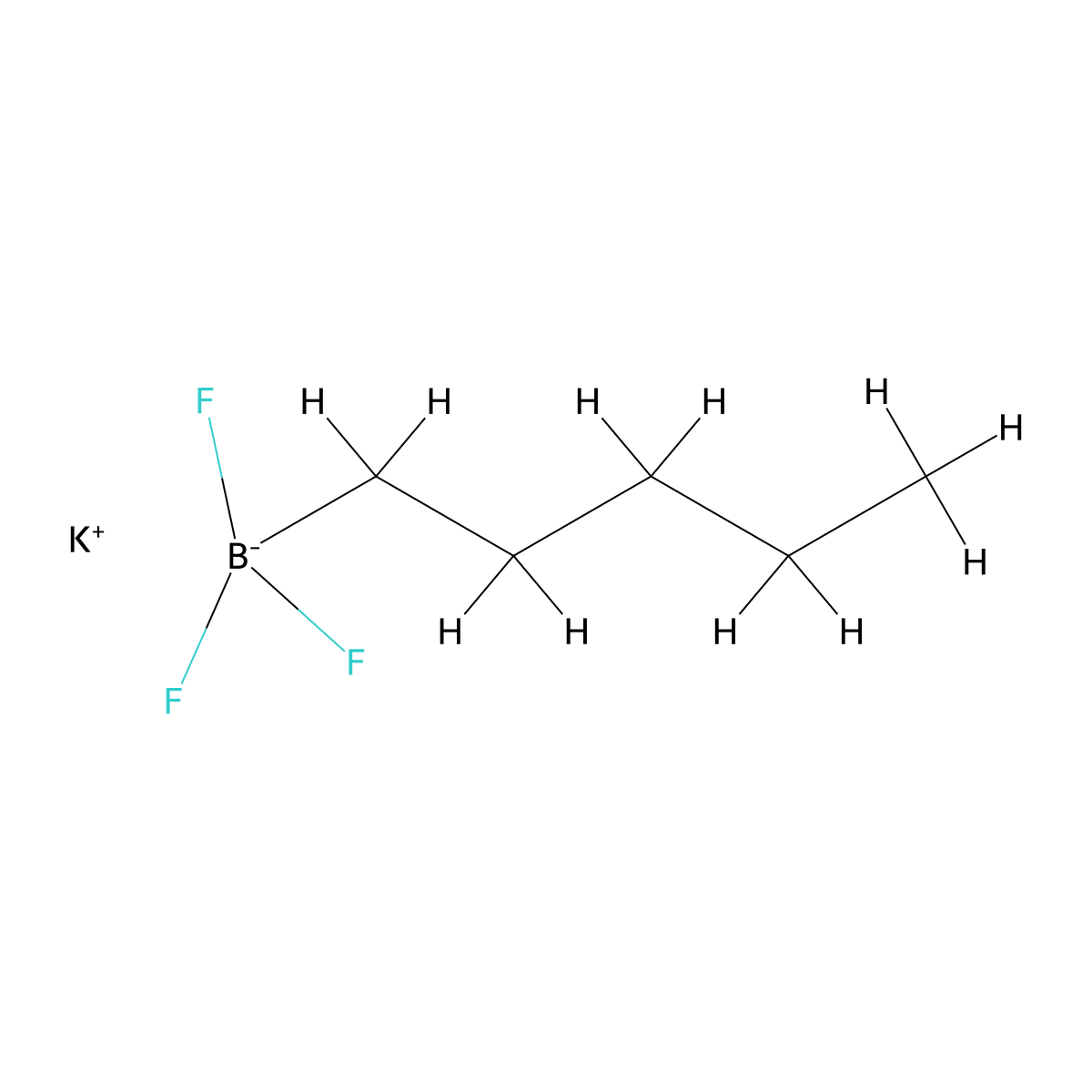 Potassium n-pentyltrifluoroborate molecular structure, CAS 872054-60-9