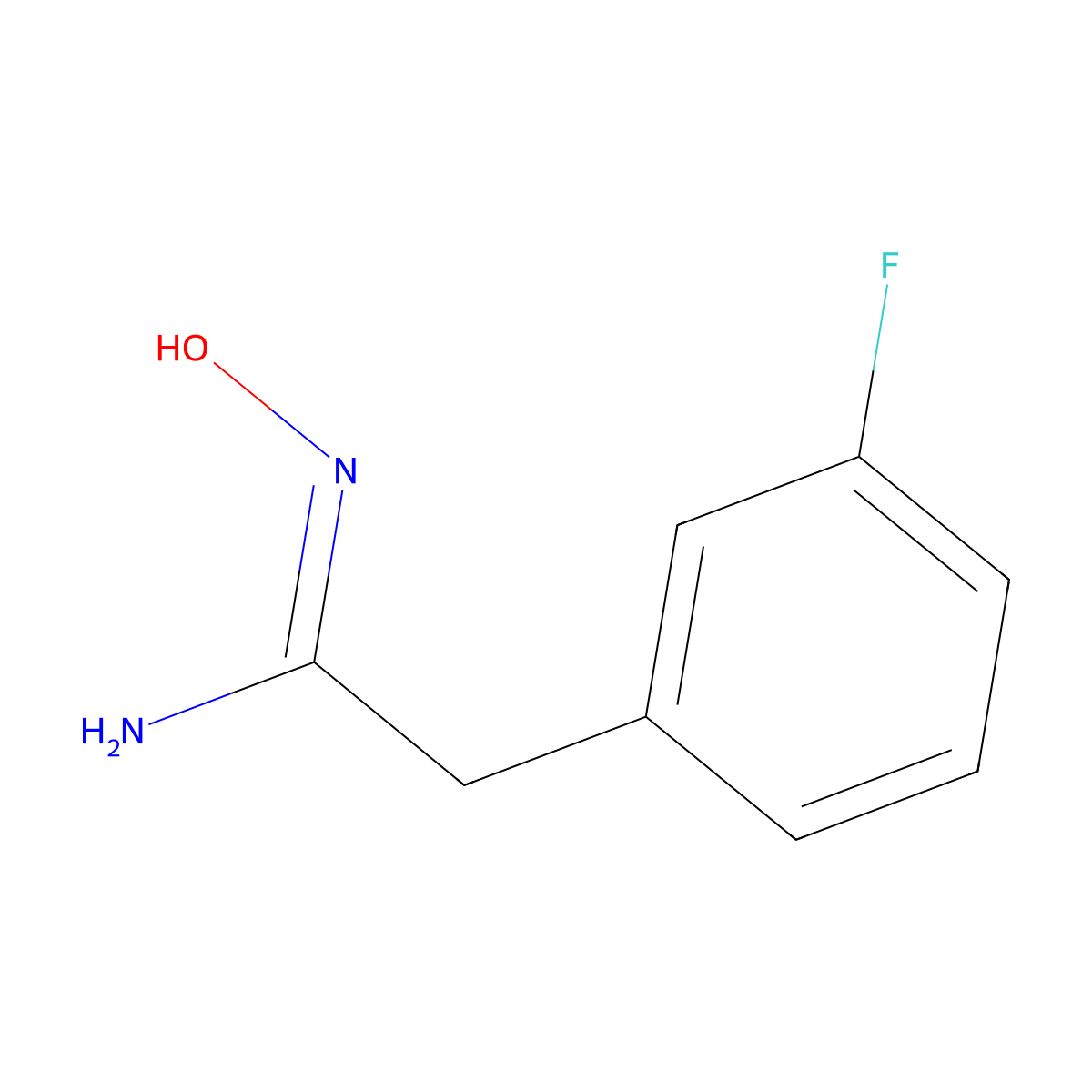2-(3-fluorophenyl)-N-hydroxyethanimidamide molecular structure, CAS 872362-02-2